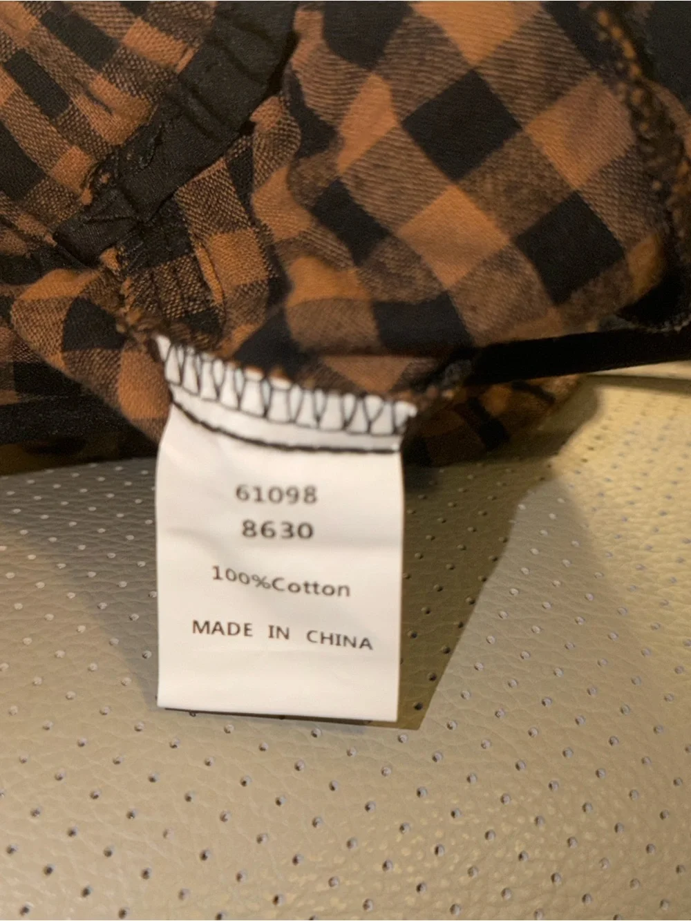 PrettyGarden Women’s Black & Tan Check Relaxed Chinos
